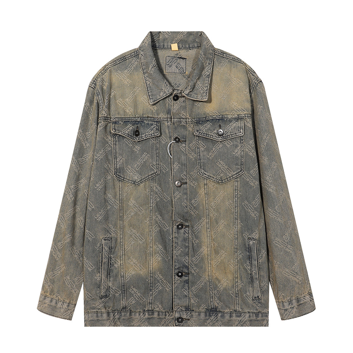 Relaxed Jacquard Denim Trucker Jacket