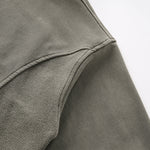 Stand Collar Panel Detail Washed Zip Up Sweatshirt