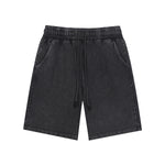 Men's Casual Washed Drawstring Sweat Shorts