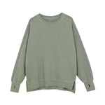 Vintage Washed Ninja Sleeve Split Hem Sweatshirt