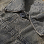 Relaxed Jacquard Denim Trucker Jacket