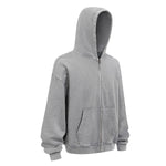 Double Yarn Vintage Washed Zippered Comfort Hoodie