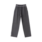 Raw Edge Straight Leg Fleece Sweatpants
