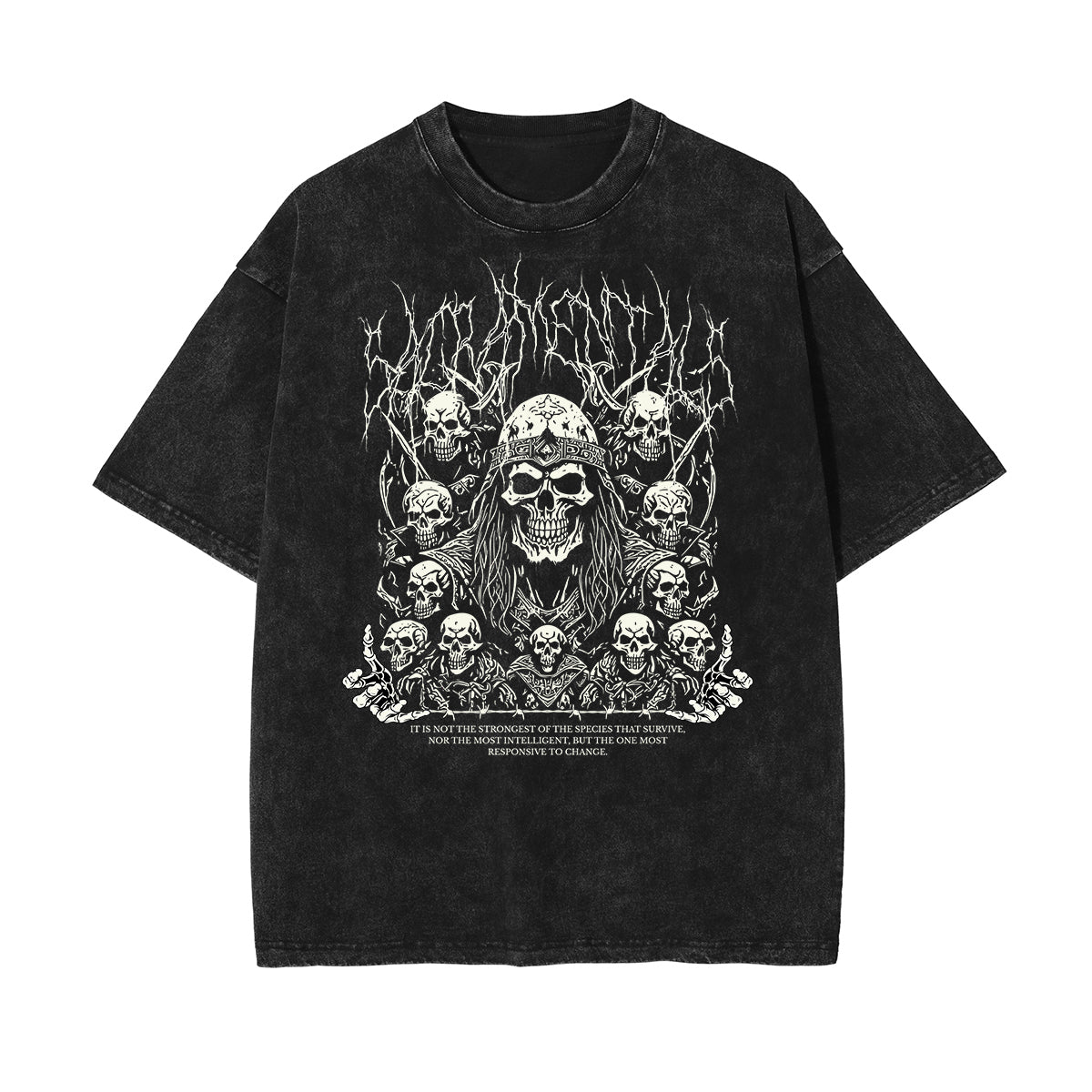 Washed Skull Graphic Cotton Tee