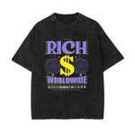 Urban Streetwear Stone Wash Graphic Tee-INNBLAC Fashion Apparel