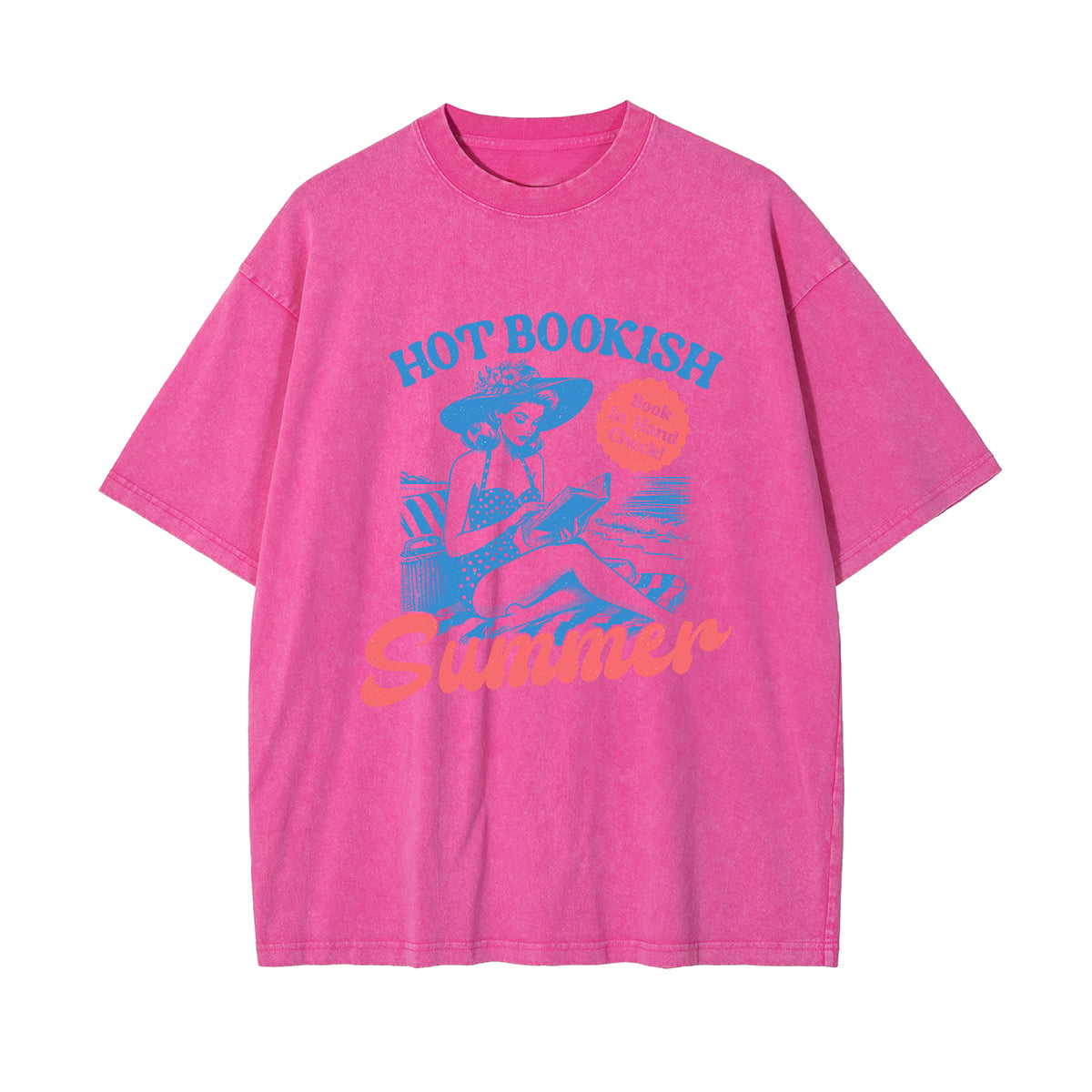 Retro Lady Reading Graphic Tee-INNBLAC Fashion Apparel