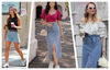 summer denim skirt outfit ideas