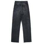 Pearl-Frog Embroidered Wide-Leg Jeans