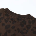 Leopard Print Oversized Short Sleeve Tee Shirt