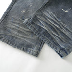 Wrinkle Wash Retro Ripped Baggy Jeans