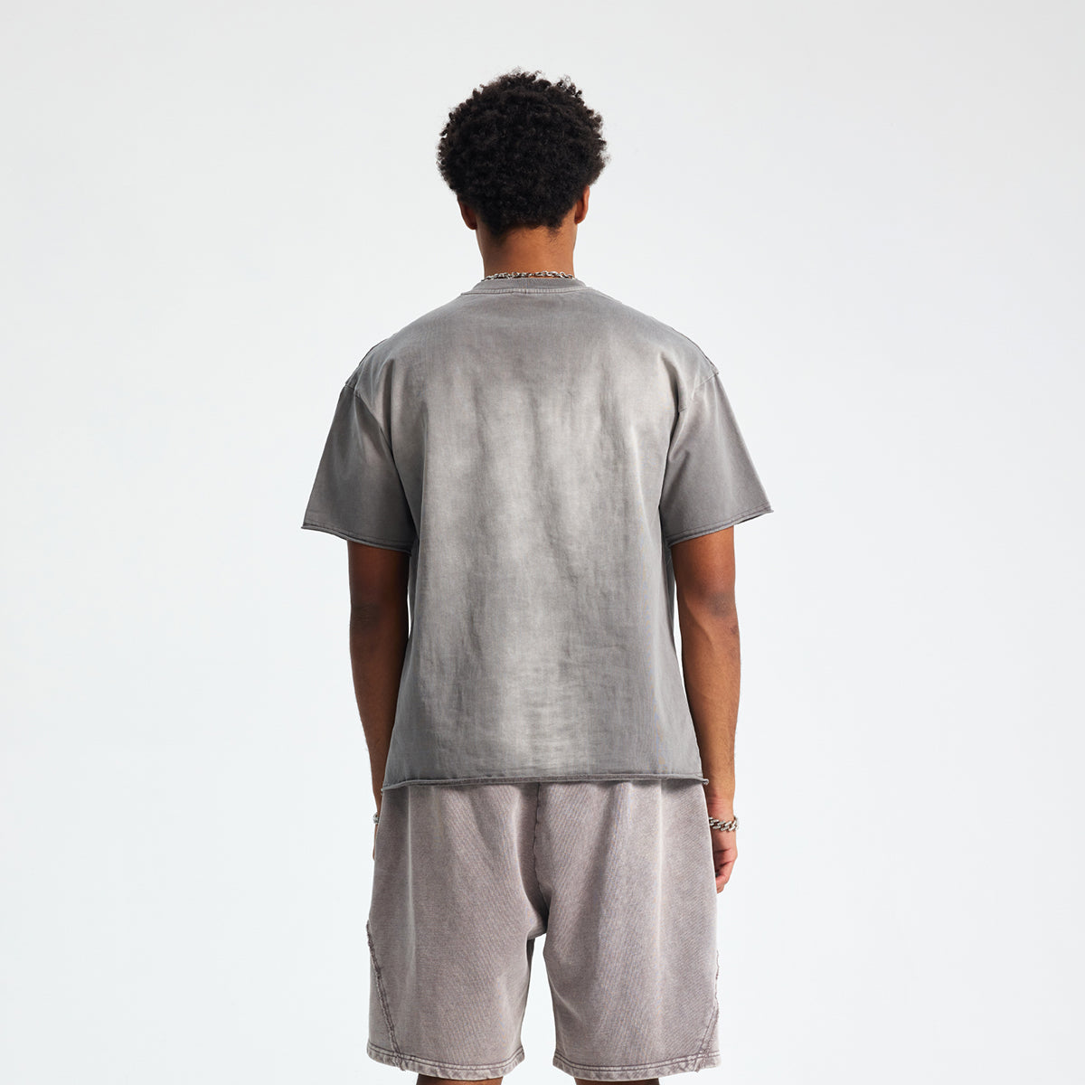 Heavyweight Gothic Graphic Raw-Edge Tee