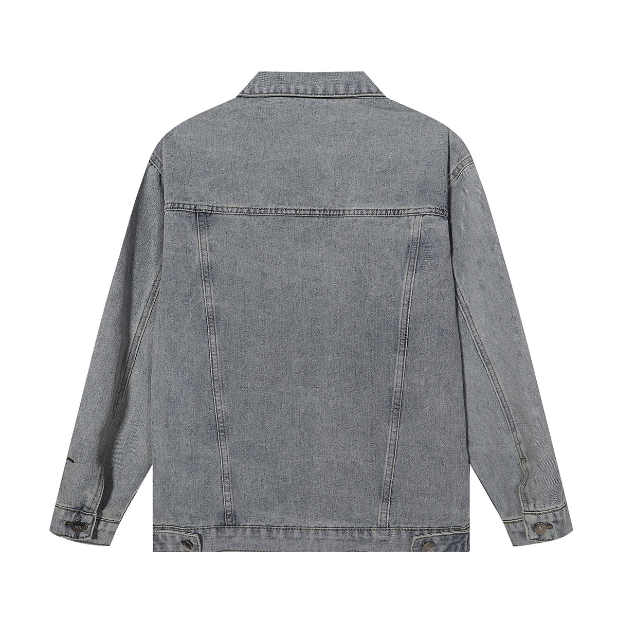 Floral Embroidery Denim Trucker Jacket