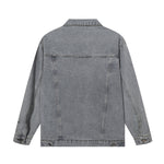 Floral Embroidery Denim Trucker Jacket