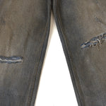 Wrinkle Wash Heavy Ripped Denim Pants