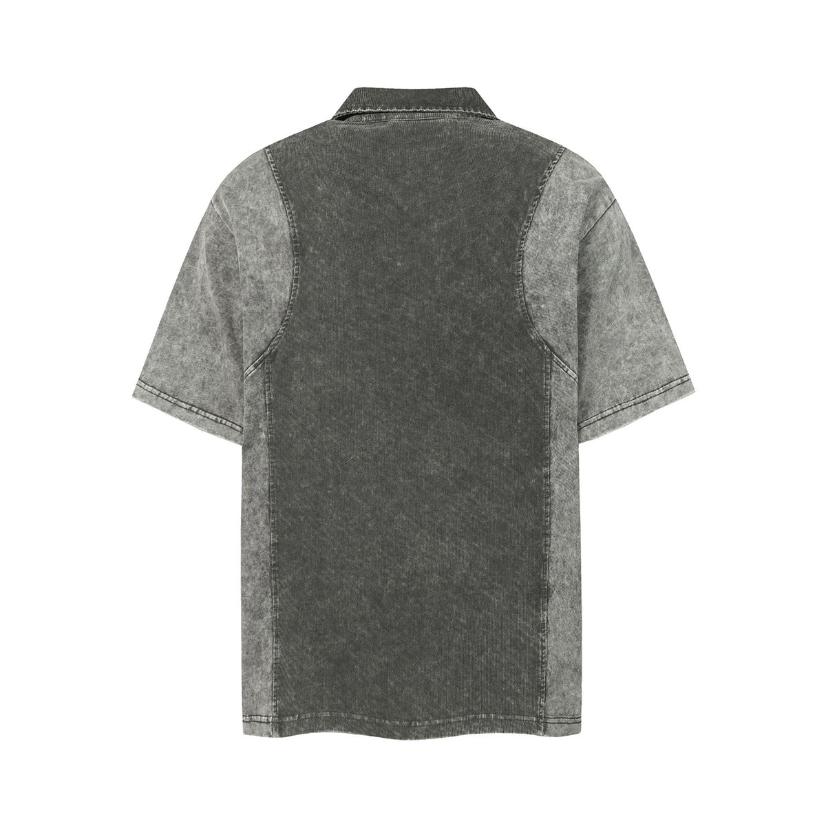 Two Tone Vintage Wash Contrast Panels Polo Shirt