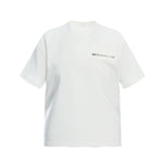 American Streetwear Deconstructed Zip Slim Solid Tee
