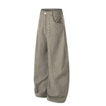 Square Stud Detail Wide Leg Pants