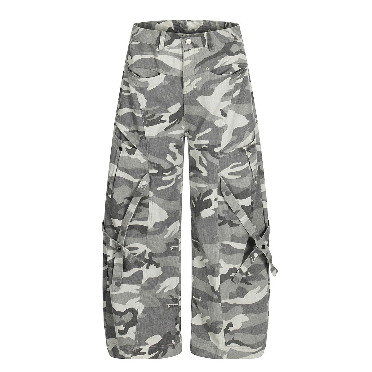 Utility Camouflage Cargo Wide Leg Pants