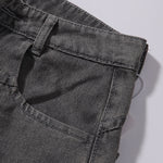 Wide Leg Black Bold Letter Print Jeans