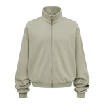 Oversized Zip High Neck Sweatshirt