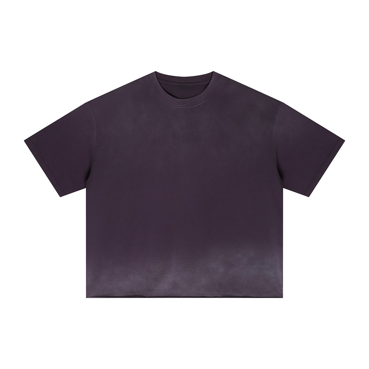 Boxy Raw Edge Washed Loose Short Sleeve Tee