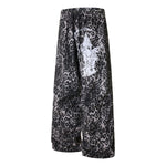 Leopard Print Drawstring Wide-Leg Graphic Pants