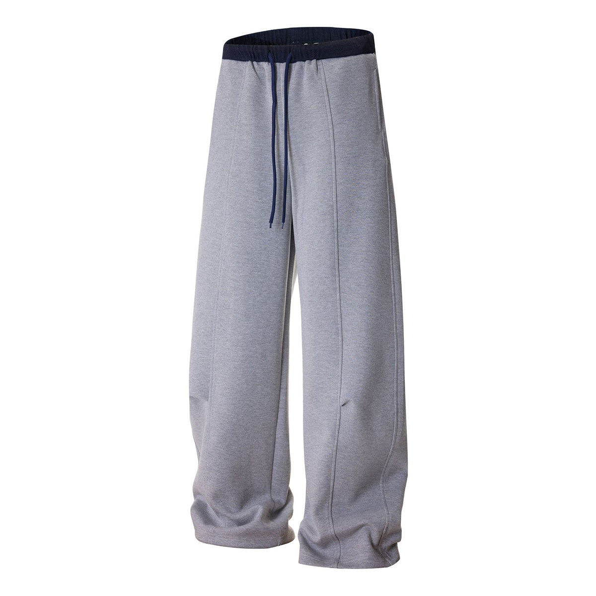 Relaxed Streetwear Deconstructed Curved Blade Joggers