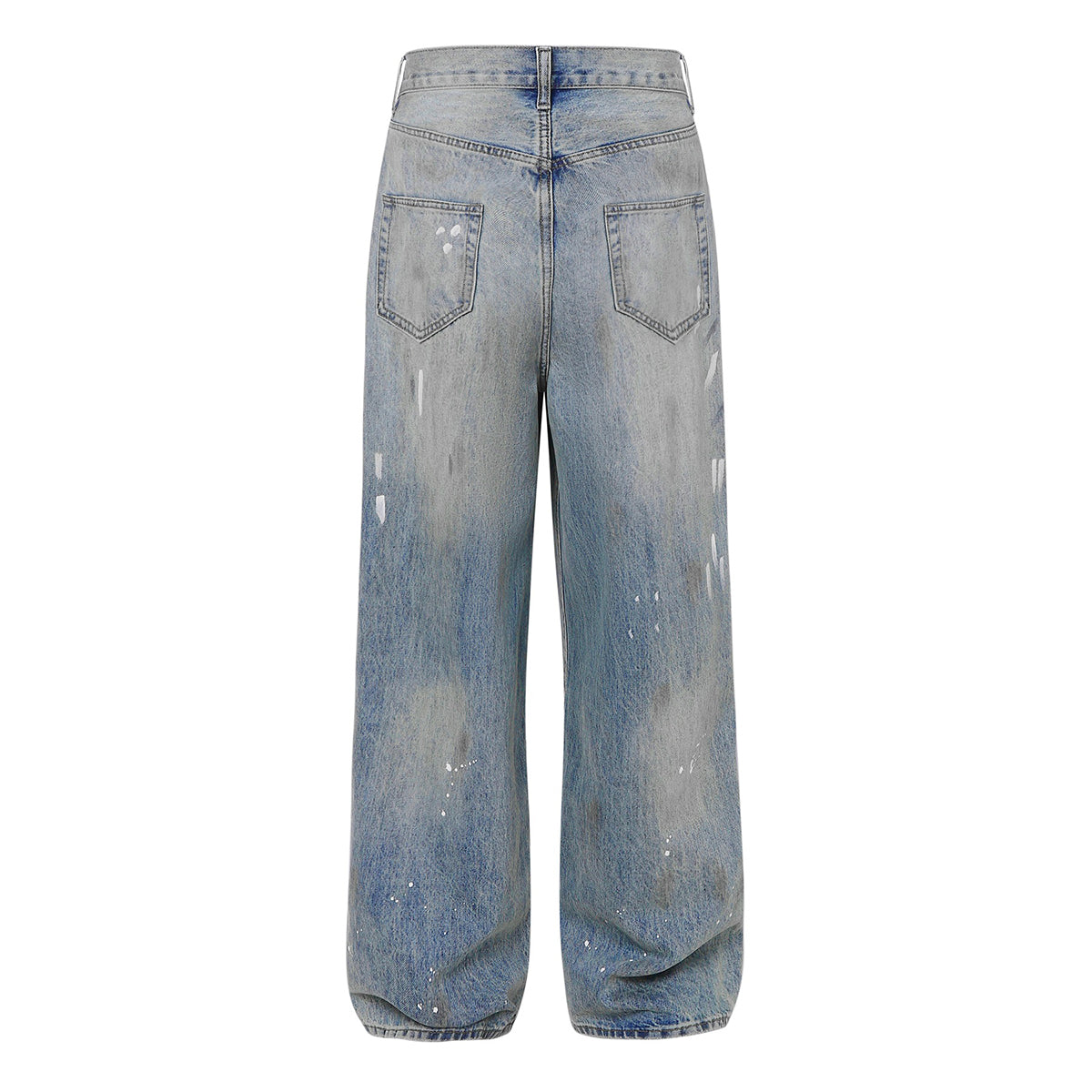 Blue Distressed Loose Fit High Street Vintage Jeans