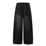 Studded 67 Print Black Wide Leg Sweatpants