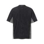 Streetwear Inspired Color Blocked Washed Casual Cotton Tee