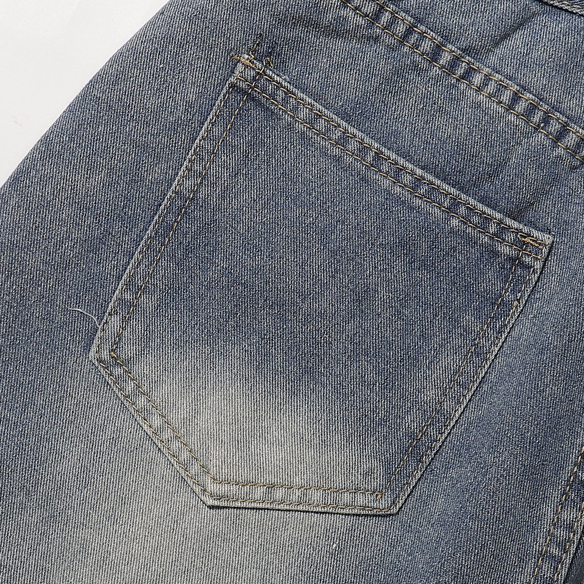 Cartoon Food Embroidery Fun Streetwear Denim Shorts