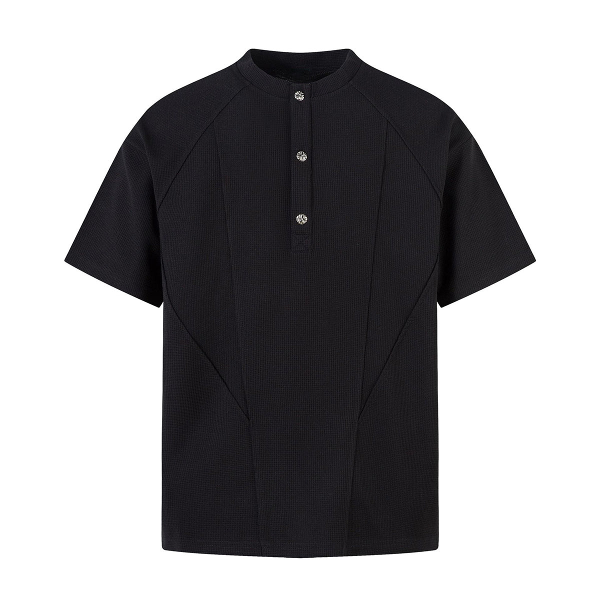 Vintage Waffle Knit Deconstructed Slim Crew Tee