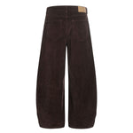 Dark Brown Wide Leg Relaxed Corduroy Pants