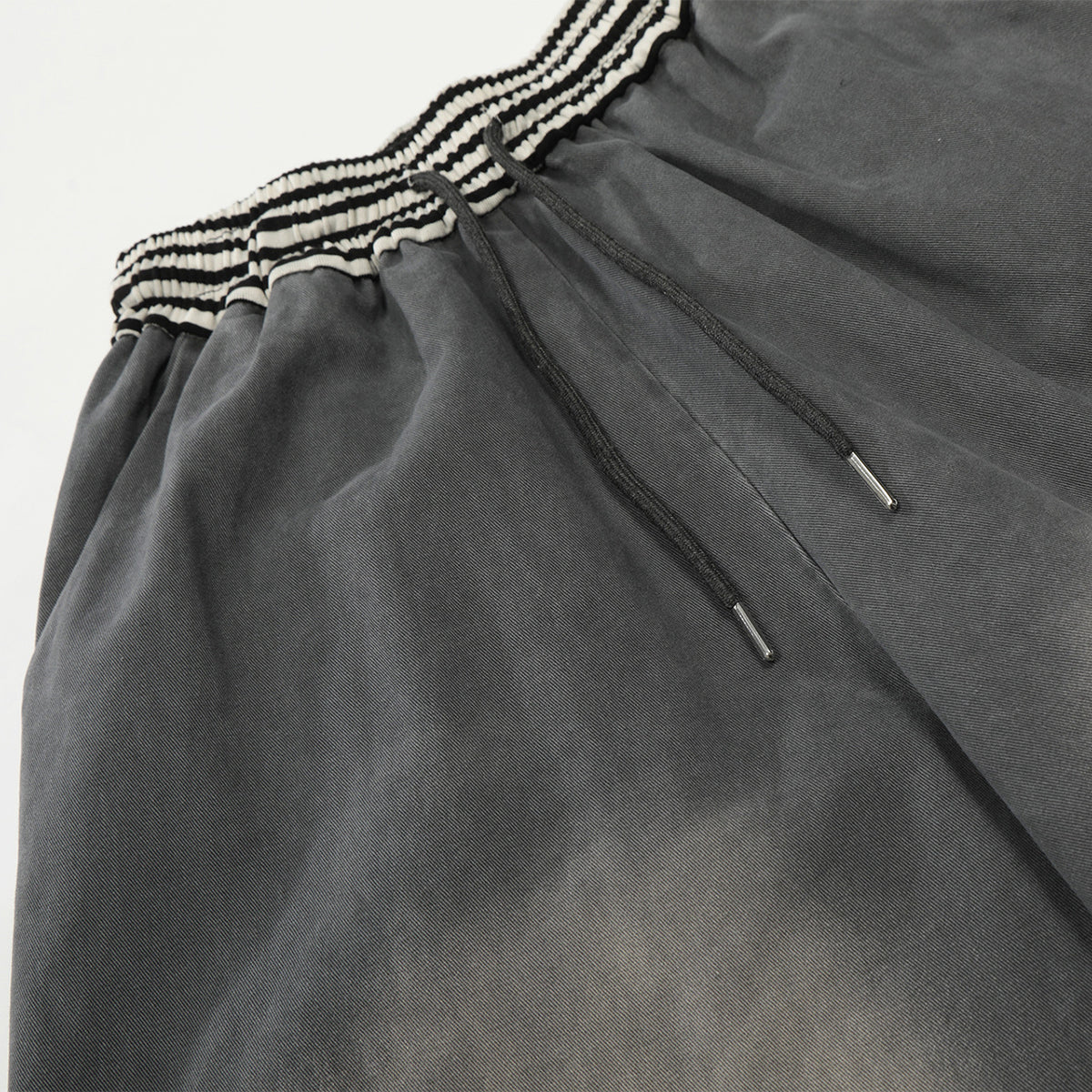 Casual Wide Leg Cargo Pants Striped Elastic Waistband