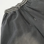 Casual Wide Leg Cargo Pants Striped Elastic Waistband