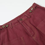 Rhinestone Star Print Vintage Washed Wide Leg Pants