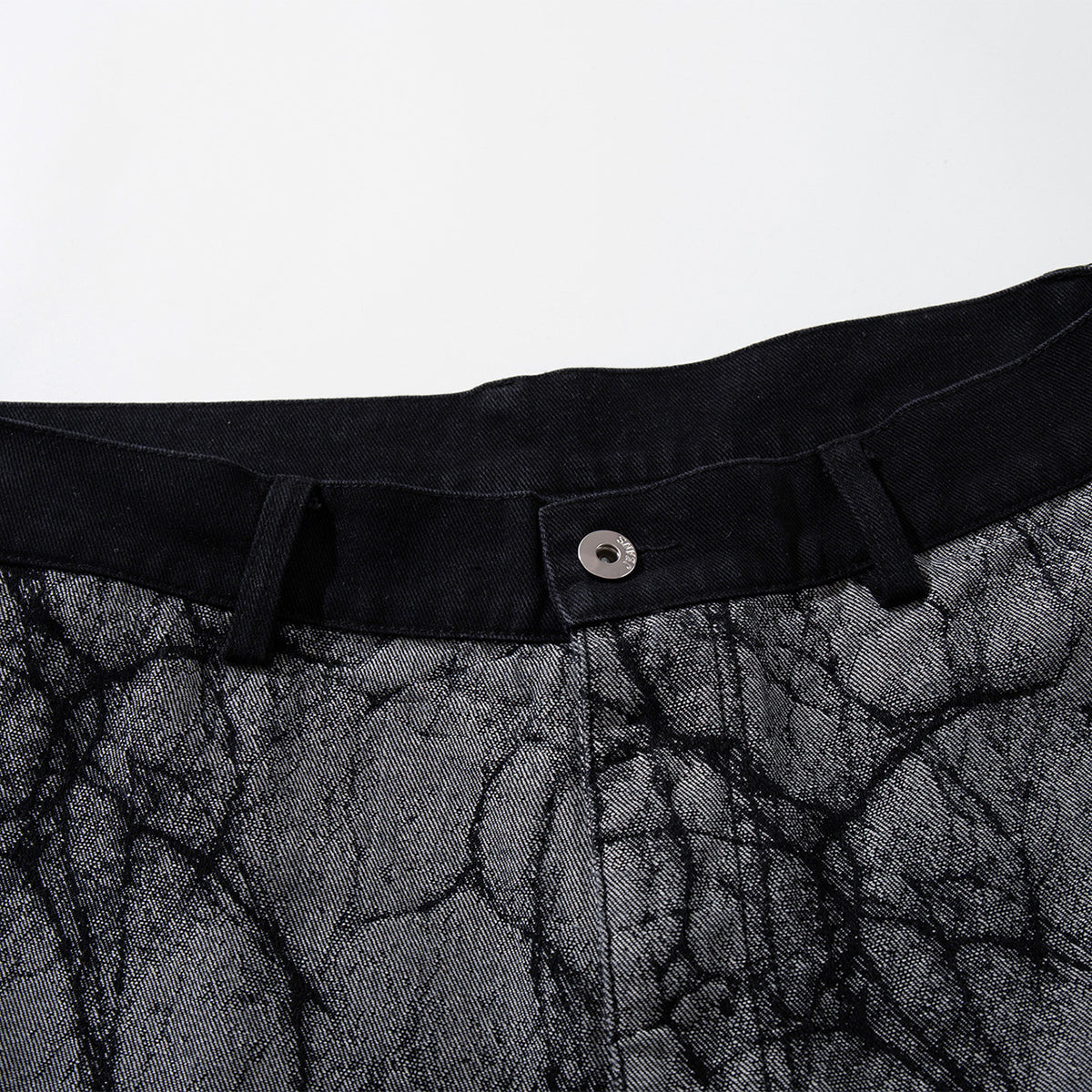 High Street RO Style Asymmetric Deconstructed Loose Wide Leg Jeans