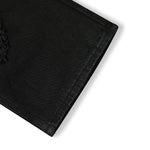 Distressed Black Ripped Flared Jeans