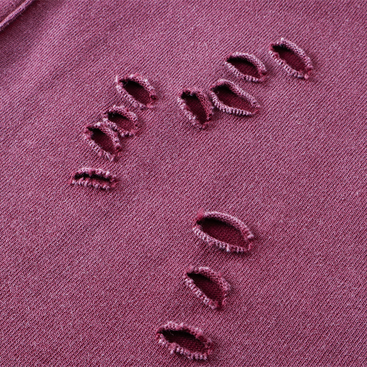 Retro Distressed Cotton Vintage Wash Polo T-Shirt