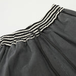 Casual Wide Leg Cargo Pants Striped Elastic Waistband