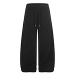 High Street Minimal Wide-Leg Drawstring Sweatpants
