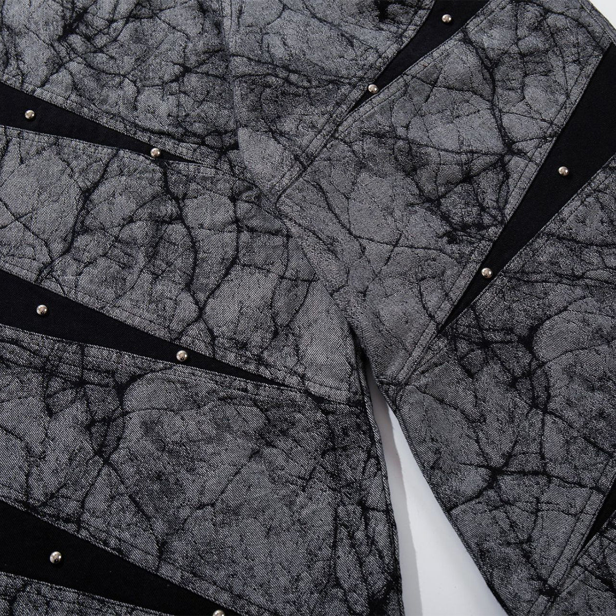 High Street RO Style Asymmetric Deconstructed Loose Wide Leg Jeans