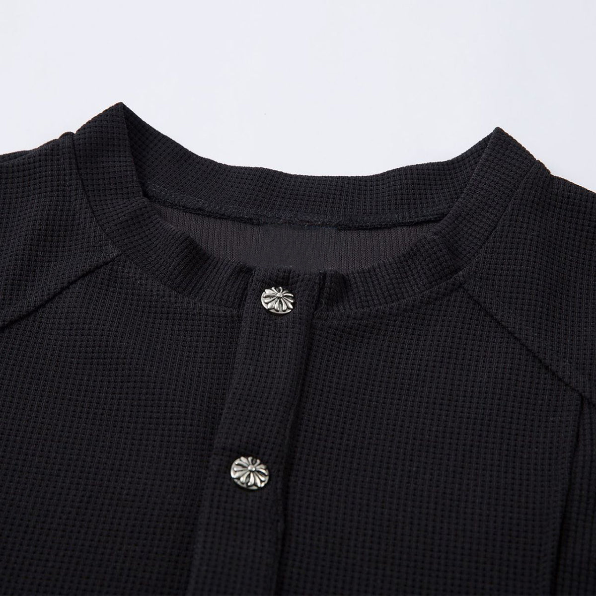 Vintage Waffle Knit Deconstructed Slim Crew Tee