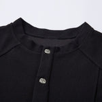 Vintage Waffle Knit Deconstructed Slim Crew Tee