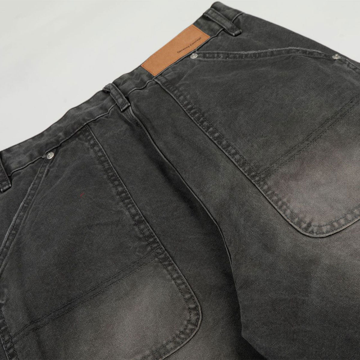 Unique Distressed Oversized Black Cargo Jeans