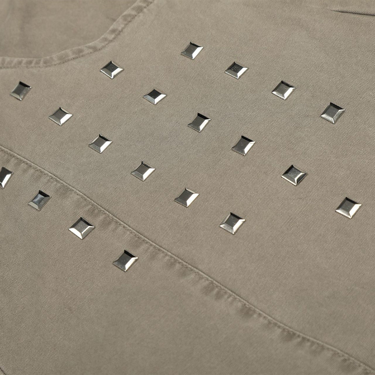 Square Stud Detail Wide Leg Pants