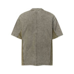 Streetwear Inspired Color Blocked Washed Casual Cotton Tee