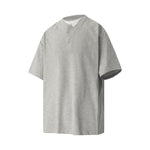Layered Deconstructed Cropped Boxy Crew Tee