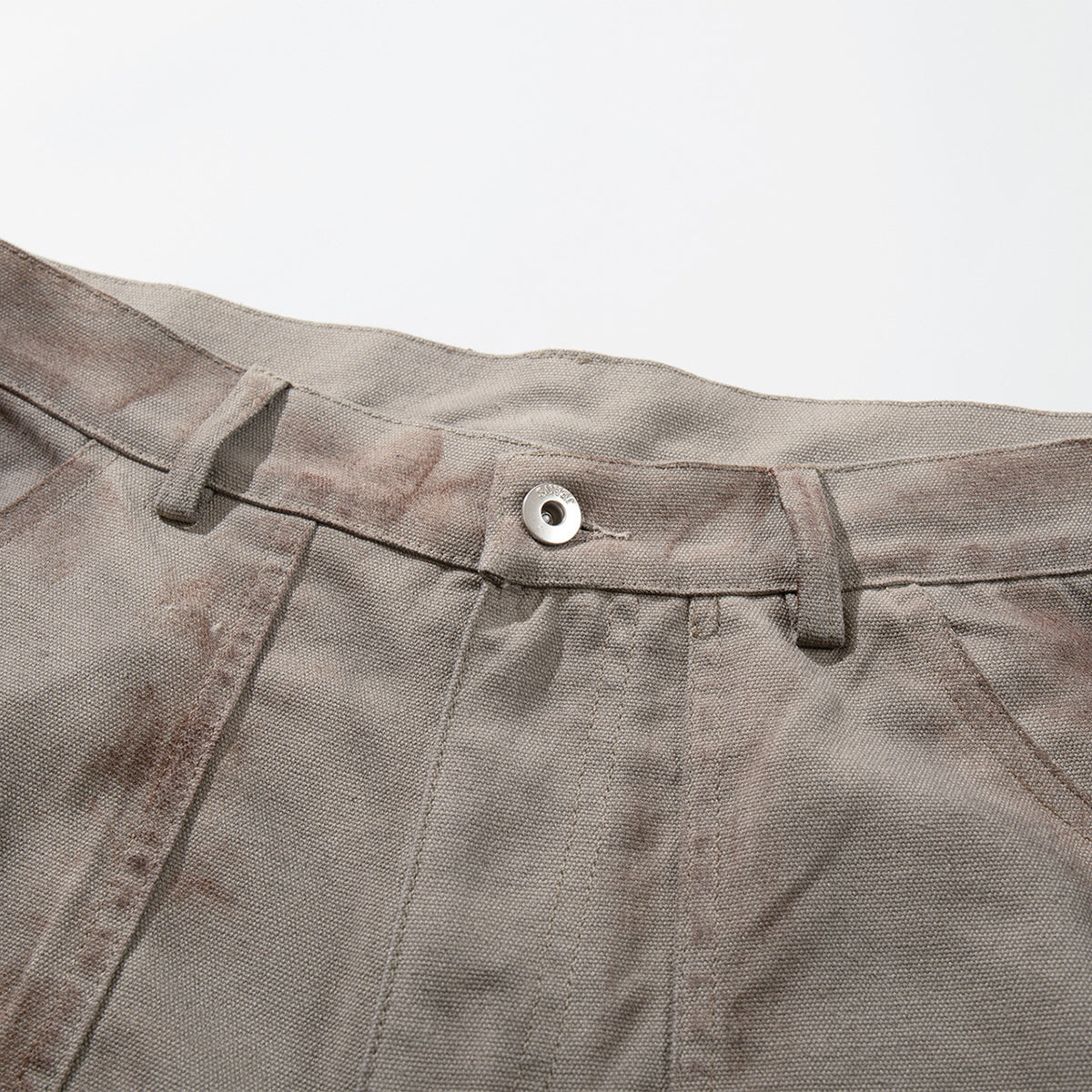 Paint Splatter Detail Wide Leg Jeans Geometric Stitching