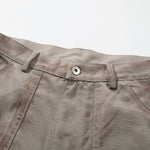 Paint Splatter Detail Wide Leg Jeans Geometric Stitching